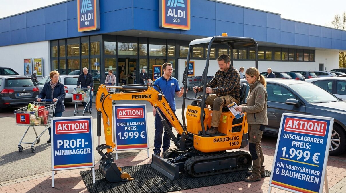 Aldi verkauft Bagger